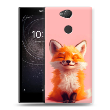Силиконовый противоударный чехол на Sony Xperia XA2 с принтом милая лиса Силиконовый противоударный чехол на Sony Xperia XA2 с принтом милая лиса