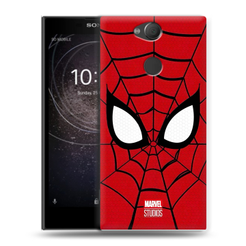 Силиконовый противоударный чехол на Sony Xperia XA2 с принтом человек паук spiderman Силиконовый противоударный чехол на Sony Xperia XA2 с принтом человек паук spiderman