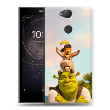 Силиконовый противоударный чехол на Sony Xperia XA2 с принтом Шрек Shrek