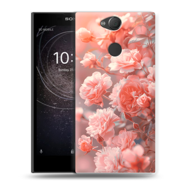 Силиконовый противоударный чехол на Sony Xperia XA2 с принтом Розы цветы Силиконовый противоударный чехол на Sony Xperia XA2 с принтом Розы цветы