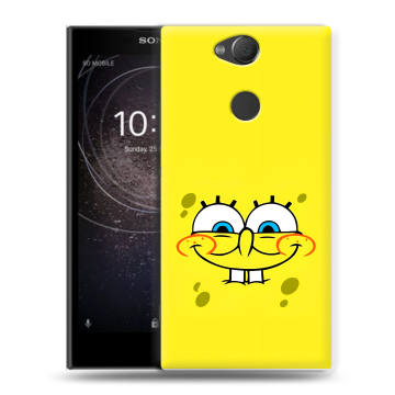 Силиконовый противоударный чехол на Sony Xperia XA2 с принтом спанчбоб спанч боб Силиконовый противоударный чехол на Sony Xperia XA2 с принтом спанчбоб спанч боб