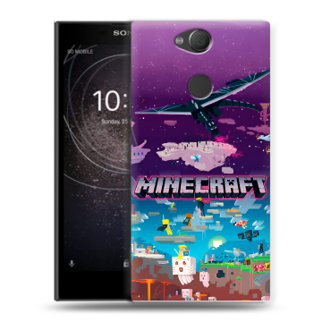 Силиконовый противоударный чехол на Sony Xperia XA2 с принтом Майнкрафт Minecraft Силиконовый противоударный чехол на Sony Xperia XA2 с принтом Майнкрафт Minecraft