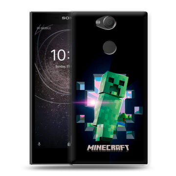 Силиконовый противоударный чехол на Sony Xperia XA2 с принтом Майнкрафт Minecraft Силиконовый противоударный чехол на Sony Xperia XA2 с принтом Майнкрафт Minecraft