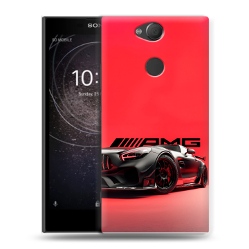 Силиконовый противоударный чехол на Sony Xperia XA2 с принтом Мерседес Mercedes AMG