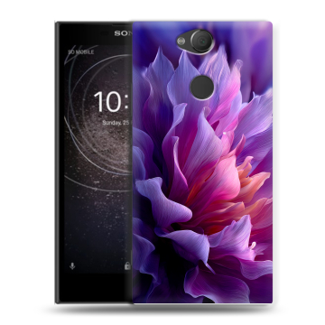 Силиконовый противоударный чехол на Sony Xperia XA2 с принтом женский цветы Силиконовый противоударный чехол на Sony Xperia XA2 с принтом женский цветы