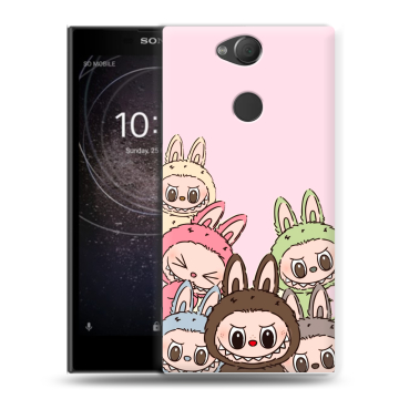 Силиконовый противоударный чехол на Sony Xperia XA2 с принтом Лабубу