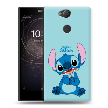 Силиконовый противоударный чехол на Sony Xperia XA2 с принтом Лило и Стич Силиконовый противоударный чехол на Sony Xperia XA2 с принтом Лило и Стич