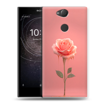 Силиконовый противоударный чехол на Sony Xperia XA2 с принтом Розовая роза