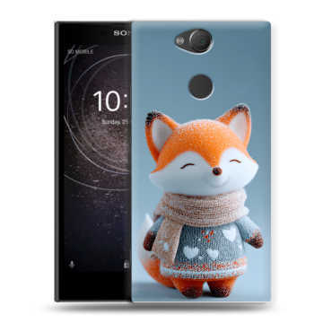 Силиконовый противоударный чехол на Sony Xperia XA2 с принтом Лиса