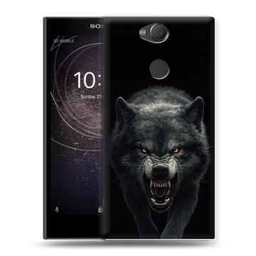 Силиконовый противоударный чехол на Sony Xperia XA2 с принтом Волк Силиконовый противоударный чехол на Sony Xperia XA2 с принтом Волк