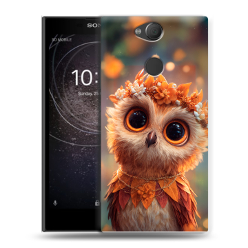 Силиконовый противоударный чехол на Sony Xperia XA2 с принтом Милая сова Силиконовый противоударный чехол на Sony Xperia XA2 с принтом Милая сова