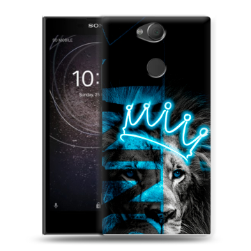 Силиконовый противоударный чехол на Sony Xperia XA2 с принтом Король лев Силиконовый противоударный чехол на Sony Xperia XA2 с принтом Король лев