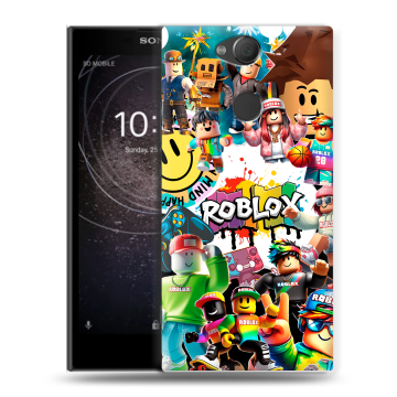 Силиконовый противоударный чехол на Sony Xperia XA2 с принтом Roblox Роблокс Силиконовый противоударный чехол на Sony Xperia XA2 с принтом Roblox Роблокс