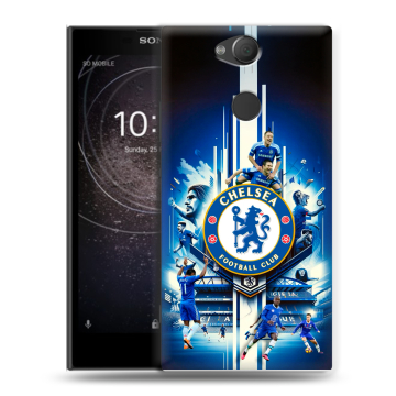 Силиконовый противоударный чехол на Sony Xperia XA2 с принтом Chelsea Челси Силиконовый противоударный чехол на Sony Xperia XA2 с принтом Chelsea Челси