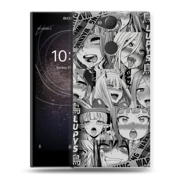 Силиконовый противоударный чехол на Sony Xperia XA2 с принтом Ahegao Ахегао Аниме Силиконовый противоударный чехол на Sony Xperia XA2 с принтом Ahegao Ахегао Аниме