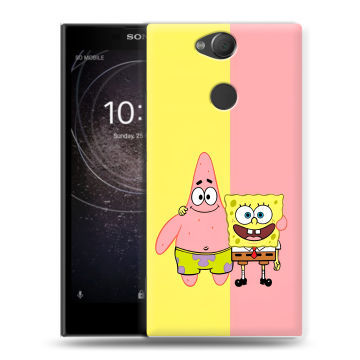 Силиконовый противоударный чехол на Sony Xperia XA2 с принтом Спанч боб Спанчбоб Силиконовый противоударный чехол на Sony Xperia XA2 с принтом Спанч боб Спанчбоб
