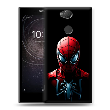 Силиконовый противоударный чехол на Sony Xperia XA2 с принтом Spiderman Человек паук Силиконовый противоударный чехол на Sony Xperia XA2 с принтом Spiderman Человек паук