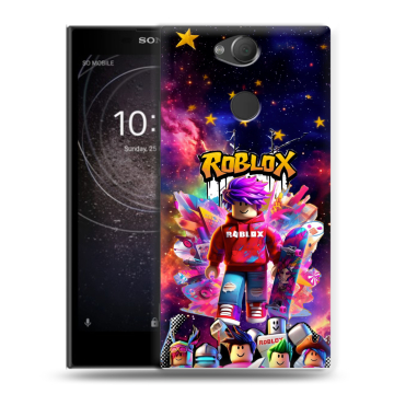 Силиконовый противоударный чехол на Sony Xperia XA2 с принтом Roblox Роблокс Силиконовый противоударный чехол на Sony Xperia XA2 с принтом Roblox Роблокс