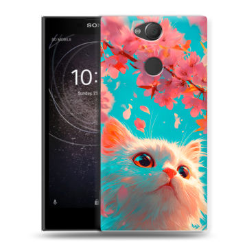 Силиконовый противоударный чехол на Sony Xperia XA2 с принтом Красивый кот Силиконовый противоударный чехол на Sony Xperia XA2 с принтом Красивый кот