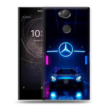 Силиконовый противоударный чехол на Sony Xperia XA2 с принтом Mercedes Мерседес Силиконовый противоударный чехол на Sony Xperia XA2 с принтом Mercedes Мерседес