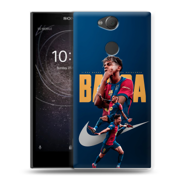 Силиконовый противоударный чехол на Sony Xperia XA2 с принтом Барселона Barca Yamal Силиконовый противоударный чехол на Sony Xperia XA2 с принтом Барселона Barca Yamal