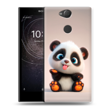 Силиконовый противоударный чехол на Sony Xperia XA2 с принтом милая панда Силиконовый противоударный чехол на Sony Xperia XA2 с принтом милая панда