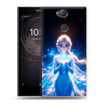 Силиконовый противоударный чехол на Sony Xperia XA2 с принтом Холодное сердце Frozen Силиконовый противоударный чехол на Sony Xperia XA2 с принтом Холодное сердце Frozen