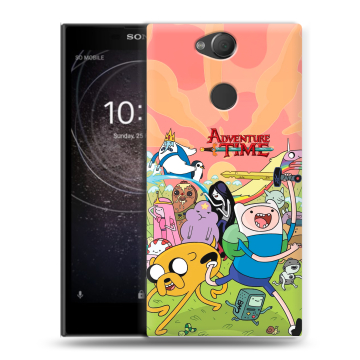 Силиконовый противоударный чехол на Sony Xperia XA2 с принтом Adventure time Время приключений Силиконовый противоударный чехол на Sony Xperia XA2 с принтом Adventure time Время приключений