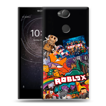 Силиконовый противоударный чехол на Sony Xperia XA2 с принтом Roblox Роблокс Силиконовый противоударный чехол на Sony Xperia XA2 с принтом Roblox Роблокс