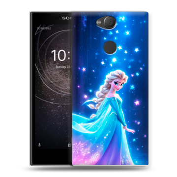 Силиконовый противоударный чехол на Sony Xperia XA2 с принтом Холодное сердце Frozen Силиконовый противоударный чехол на Sony Xperia XA2 с принтом Холодное сердце Frozen