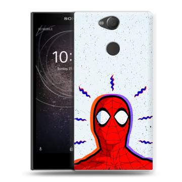 Силиконовый противоударный чехол на Sony Xperia XA2 с принтом Spiderman Человек паук Силиконовый противоударный чехол на Sony Xperia XA2 с принтом Spiderman Человек паук