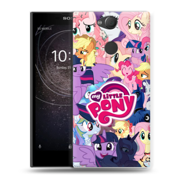 Силиконовый противоударный чехол на Sony Xperia XA2 с принтом My little pony Дружба чудо Силиконовый противоударный чехол на Sony Xperia XA2 с принтом My little pony Дружба чудо