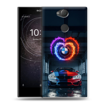 Силиконовый противоударный чехол на Sony Xperia XA2 с принтом BMW БМВ Силиконовый противоударный чехол на Sony Xperia XA2 с принтом BMW БМВ