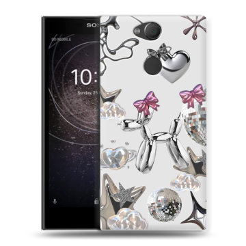 Силиконовый противоударный чехол на Sony Xperia XA2 с принтом Y2K Силиконовый противоударный чехол на Sony Xperia XA2 с принтом Y2K