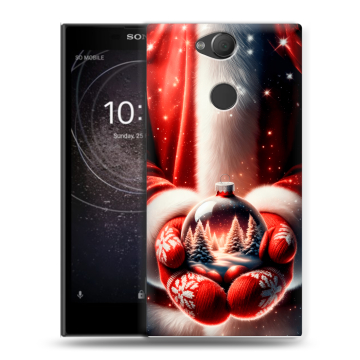 Силиконовый противоударный чехол на Sony Xperia XA2 с принтом Новый год Силиконовый противоударный чехол на Sony Xperia XA2 с принтом Новый год