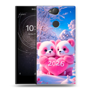 Силиконовый противоударный чехол на Sony Xperia XA2 с принтом Новый год Силиконовый противоударный чехол на Sony Xperia XA2 с принтом Новый год