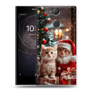 Силиконовый противоударный чехол на Sony Xperia XA2 с принтом Новый год Силиконовый противоударный чехол на Sony Xperia XA2 с принтом Новый год