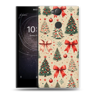 Силиконовый противоударный чехол на Sony Xperia XA2 с принтом Новый год Силиконовый противоударный чехол на Sony Xperia XA2 с принтом Новый год