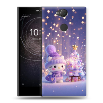Силиконовый противоударный чехол на Sony Xperia XA2 с принтом Новый год Силиконовый противоударный чехол на Sony Xperia XA2 с принтом Новый год