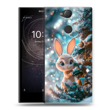 Силиконовый противоударный чехол на Sony Xperia XA2 с принтом Новый год Силиконовый противоударный чехол на Sony Xperia XA2 с принтом Новый год