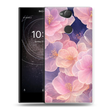 Силиконовый противоударный чехол на Sony Xperia XA2 с принтом женский Силиконовый противоударный чехол на Sony Xperia XA2 с принтом женский