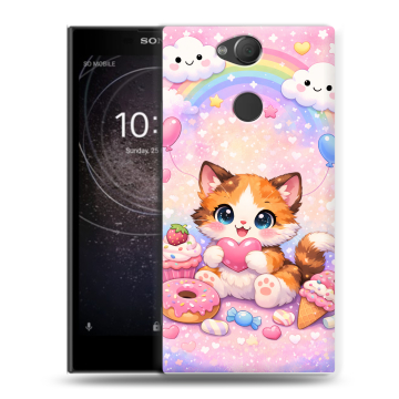 Силиконовый противоударный чехол на Sony Xperia XA2 с принтом для девочек Силиконовый противоударный чехол на Sony Xperia XA2 с принтом для девочек
