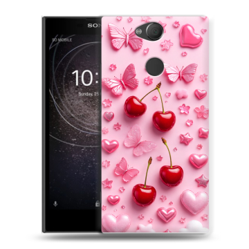 Силиконовый противоударный чехол на Sony Xperia XA2 с принтом для девочек Силиконовый противоударный чехол на Sony Xperia XA2 с принтом для девочек