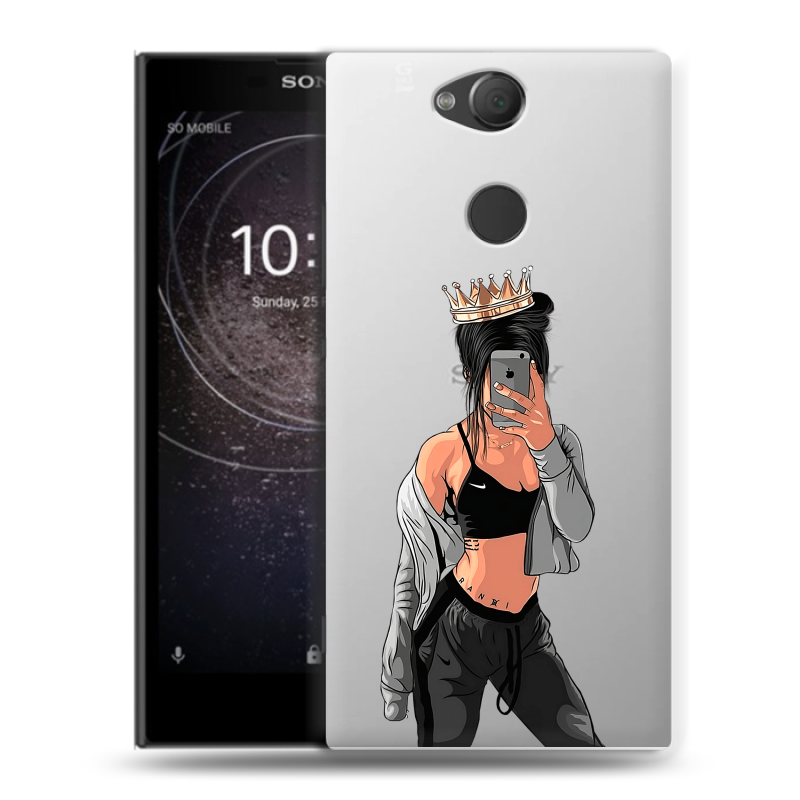 Силиконовый противоударный чехол на Sony Xperia XA2 с принтом Женские принты Силиконовый противоударный чехол на Sony Xperia XA2 с принтом Женские принты