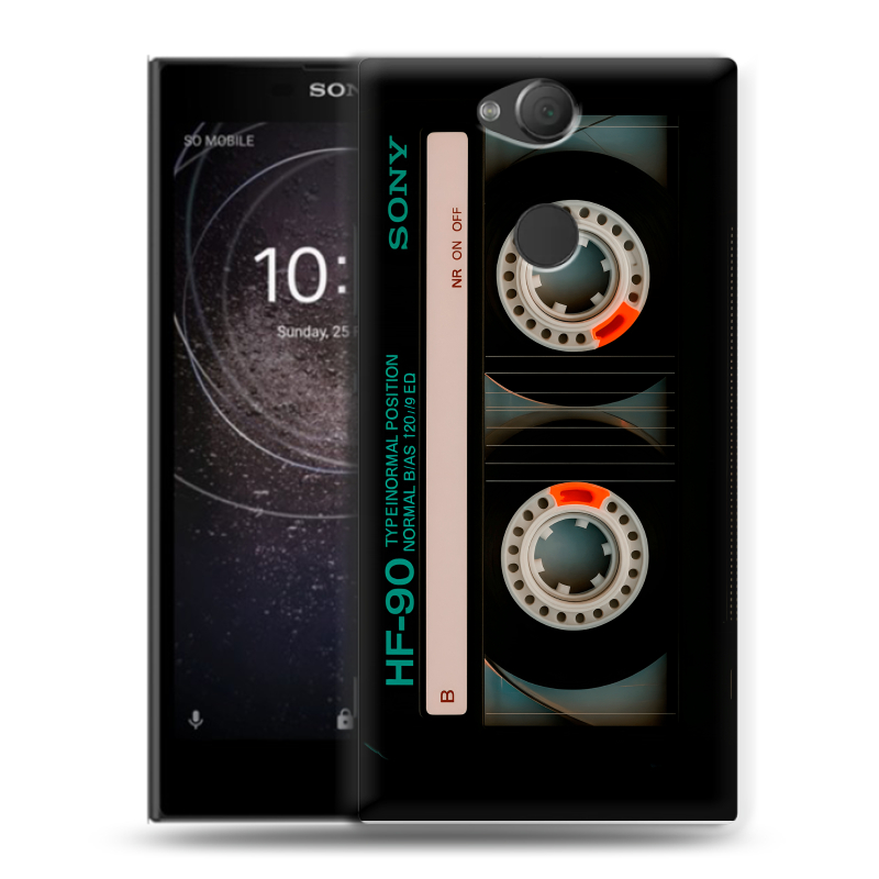 Силиконовый противоударный чехол на Sony Xperia XA2 с принтом Кассета Силиконовый противоударный чехол на Sony Xperia XA2 с принтом Кассета