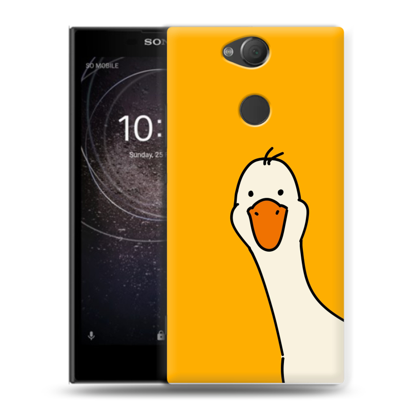 Силиконовый противоударный чехол на Sony Xperia XA2 с принтом Утка Силиконовый противоударный чехол на Sony Xperia XA2 с принтом Утка