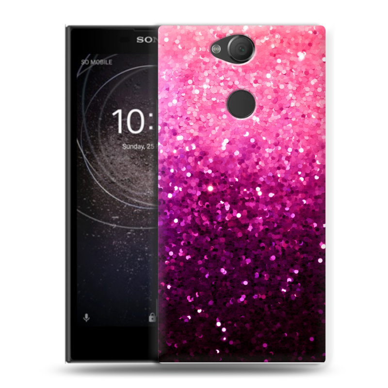 Силиконовый противоударный чехол на Sony Xperia XA2 с принтом Блестки Силиконовый противоударный чехол на Sony Xperia XA2 с принтом Блестки