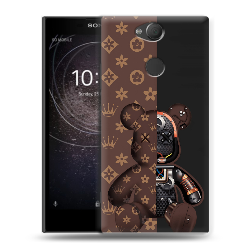 Силиконовый противоударный чехол на Sony Xperia XA2 с принтом Луи робот Силиконовый противоударный чехол на Sony Xperia XA2 с принтом Луи робот