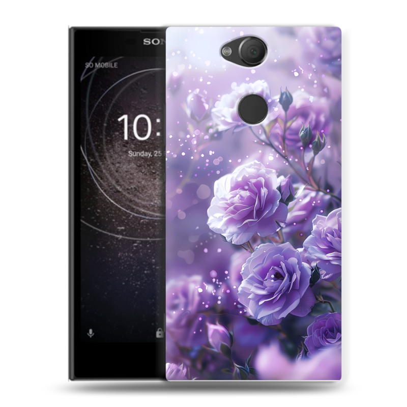 Силиконовый противоударный чехол на Sony Xperia XA2 с принтом Розы цветы Силиконовый противоударный чехол на Sony Xperia XA2 с принтом Розы цветы