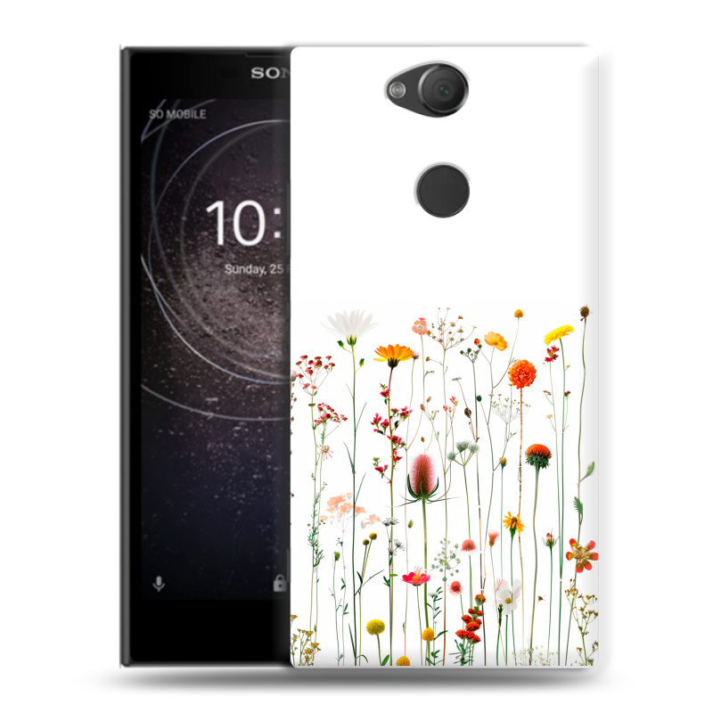 Силиконовый противоударный чехол на Sony Xperia XA2 с принтом цветы Силиконовый противоударный чехол на Sony Xperia XA2 с принтом цветы